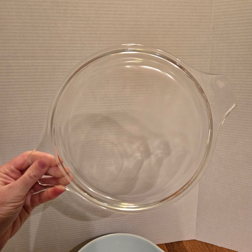 Pyrex Snowflake Blue Garland 3 Pc Casserole Set w/ Lids Vintage Collectible - Picture 12 of 13